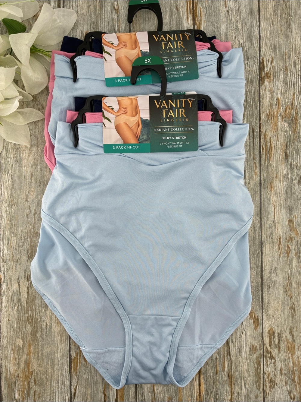 Women’s Silly Stretch Hi-Cut Brief Panty Underwear 2, 3-Packs Size 5X